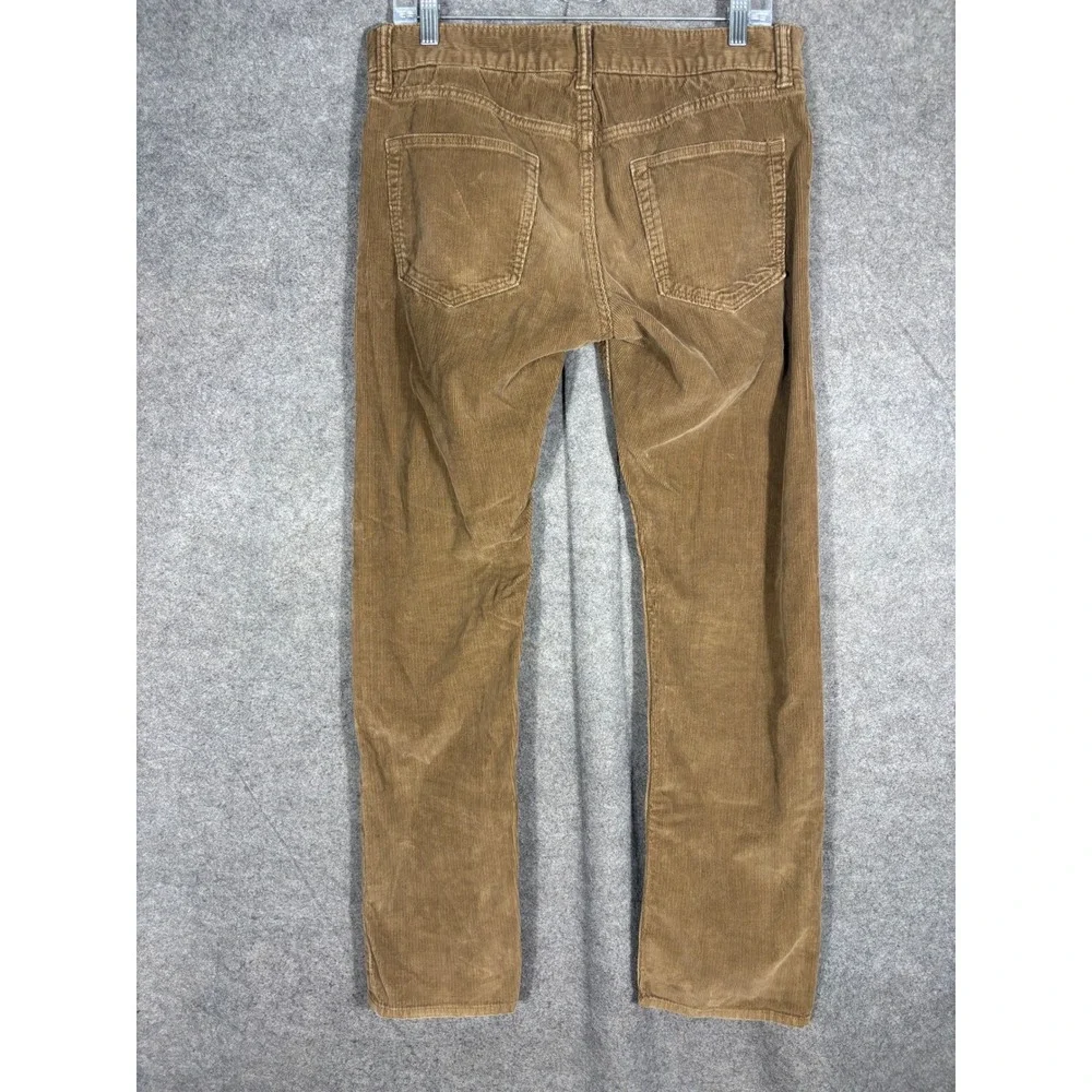Banana Republic Mens Pima Cotton Corduroy Pants Tan Brown 32x32 Straight Leg